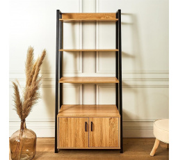 Regál Police přírodní/ černý