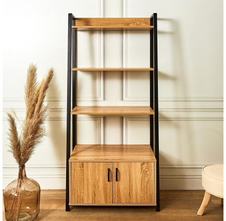 Regál Police přírodní/ černý