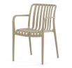 Zahradní židle plast, béžová, CT-X7029 CAP