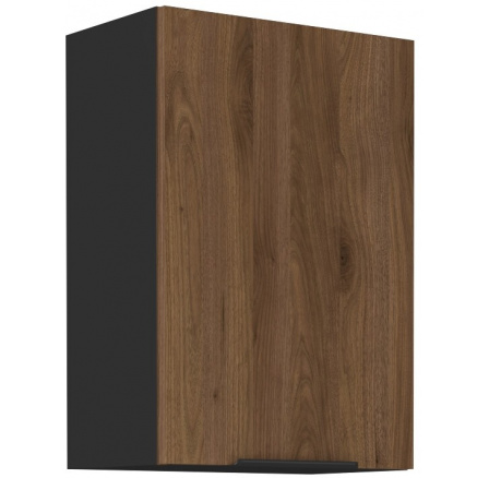 Horní skřínka MONZA - 50 G-72 1F, Černá mat/Ořech