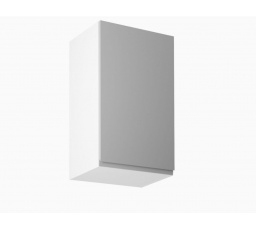 Kuchyňská horní skřínka ASPEN G45, pravá, šedá lesk/bílá