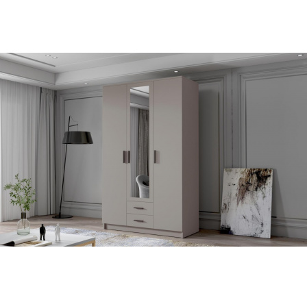 Skříň Arya II 120 - kašmír/černé úchytky