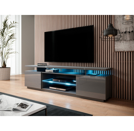 Tv komoda EVA, grafitově lesklý/grafitově lesklý Tv komoda EVA, grafitově lesklý/grafitově lesklý