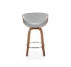 Barová židle H123, Šedá/Ořech
