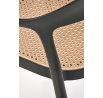 Jídelní židle K530, Černá/Přírodní