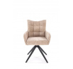 Jídelní otočná židle K540, Béžová/Černá
