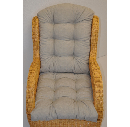 Polstr na ratanové křeslo - látka tmavě béžový melír Polstr na ratanové křeslo - látka tmavě béžový melír