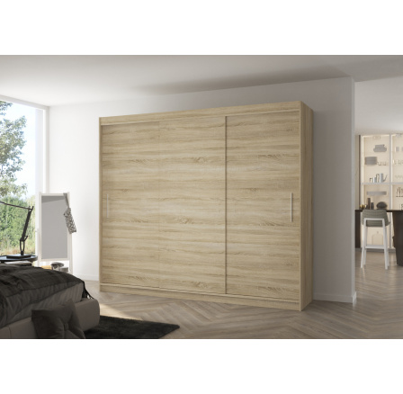Šatní skříň s posuvnými dveřmi ANTOS 250 Sonoma+Sonoma