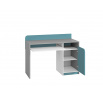Psací stůl IQ 1101, Šedá Platina/Bílá/Mořská