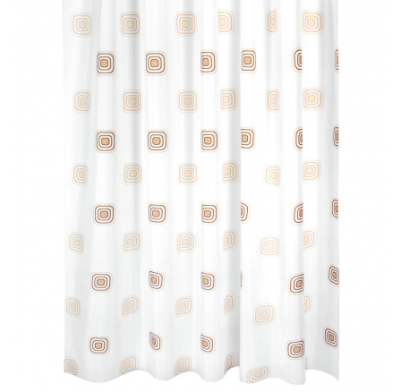 Koupelnový závěs Čtverce béžové