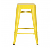 Barová židle Paris 66 cm žlutá inspirovaná Tolix