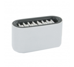 Kartáč na čištění příborů s přísavkou šedý