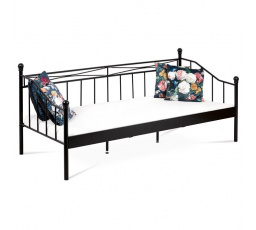 Jednolůžková postel 208x98cm, kov, černá, BED-1905 BK