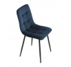 Jídelní židle, modrá, sametová látka, CT-281 BLUE4