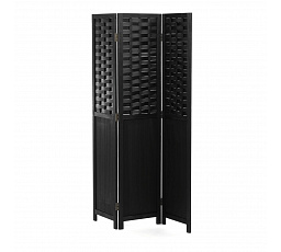 Paraván, masiv, černá, EF-L145 BK