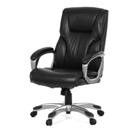 Kancelářské křeslo, houpací mechanismus, černá ekokůže, KA-N829 BK
