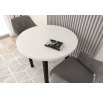 Stůl kulatý bílý/černý Fi80 ST24-FX 80