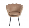 Křeslo velvet cappuccino /nohy černé/ FR1-FX