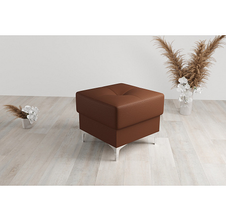 PUF ORION 55X55 CM PŘÍRODNÍ KŮŽE