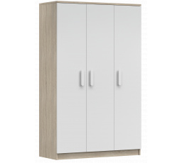 Šatní skříň 3D SMYK III - 19, Dub Sonoma/Bílá/Bílá