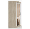 Šatní skříň se zrcadlem NOEMI 01, Dub Sonoma/Bílá