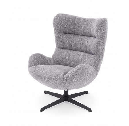 Otočné křeslo JACKIE, Šedá/Černá