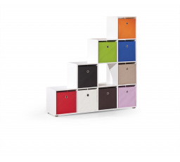 Regál CABOTO, bílá