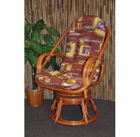 Polstr na křeslo Havai hnědý list Polstr na křeslo Havai hnědý list