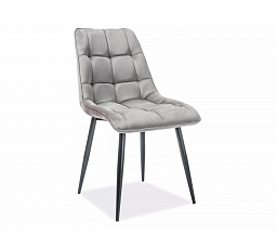 Jídelní židle CHIC VELVET, šedý Bluvel 14/černá
