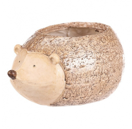 Ježek - zahradní dekorace, obal na květiny, magnesium Ježek - zahradní dekorace, obal na květiny, magnesium