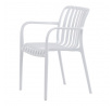 Zahradní židle plast, bílá, CT-X7029 WT