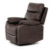 Polohovací křeslo, elektrické zabudované ovládání, hnědá, látka vintage, TV-4094 BR3