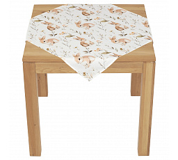 Ubrus - zajíci a květiny, 100 % polyester, 80 x 80 cm