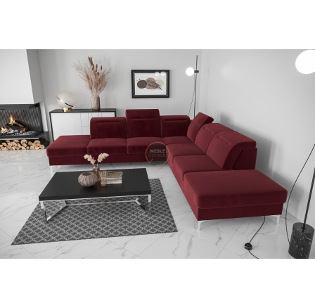 Rohová sedací souprava OSLO MAX 295x295 - červená , pravá
