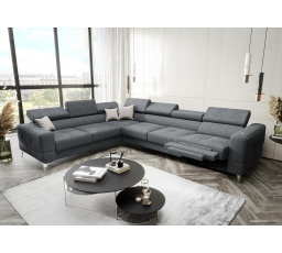 Rohová sedací souprava TOSCANIA MAX , relax 320×250 - šedá , levá