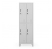 Kovová šatní skříň BARTEK 2 Plus, Šedá