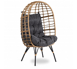 Zahradní Relaxační Křeslo MADISON Šedé