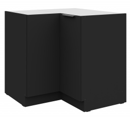 Dolní skřínka SIENA - 90x90 ND 2F BB, Černá mat/Černá mat