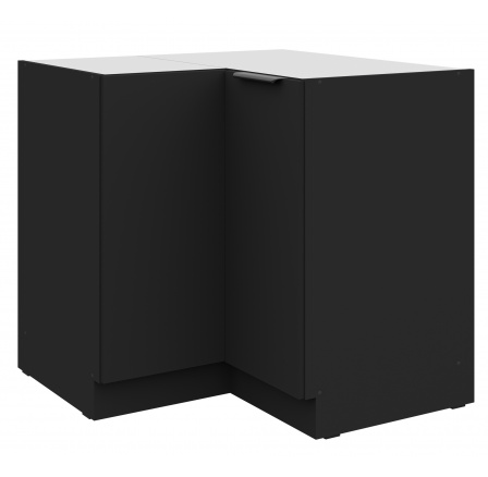 Dolní skřínka SIENA - 90x90 ND 2F BB, Černá mat/Černá mat