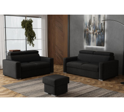 Sedací souprava Petrit 3+2+taburet Kronos černá