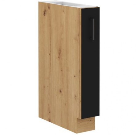 Kuchyňská dolní skříňka MOLLY 15 D CARGO BB, černá/dub artisan Kuchyňská dolní skříňka MOLLY 15 D CARGO BB, černá/dub artisan