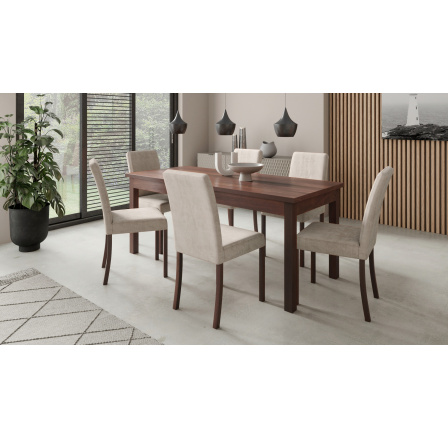 Sada stolu s židlemi RODOS 81 Tmavý ořech