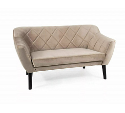 Pohovka KARO 2 VELVET, Béžový Bluvel 40/Wenge