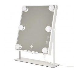 Zrcadlo LED s reproduktorem a nabíječkou