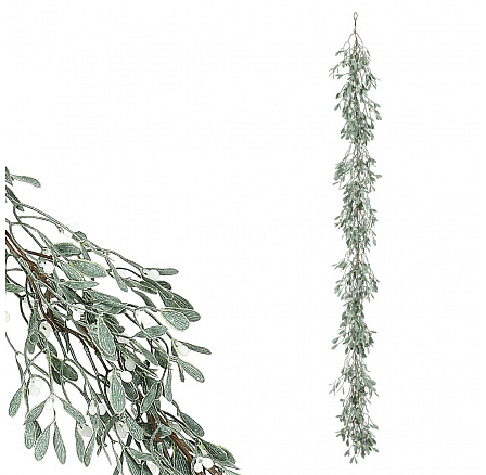 Girlanda - 190 cm, jmelí s bobulemi, barva zelená Girlanda - 190 cm, jmelí s bobulemi, barva zelená