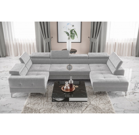 Rohová sedací souprava TOSCANIA MAX I 170x350x185 cm - šedá , levá