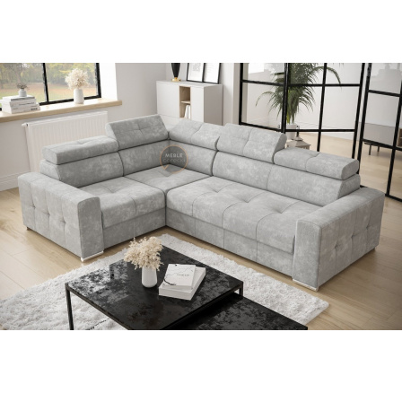 Rohová sedací souprava s funkcí spaní MARGO II 270X197 - volitelný odstín , levá
