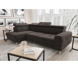 Rohová sedací souprava s funkcí spaní ORION 165x255 - hnědá , levá