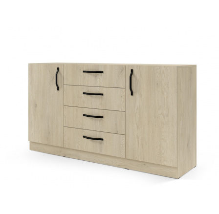 Komoda BRAGA BRK1 s kovovými madly dub cremona