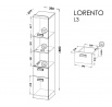 Skříň LORENTO L3, Jasan coimbra/Fialka